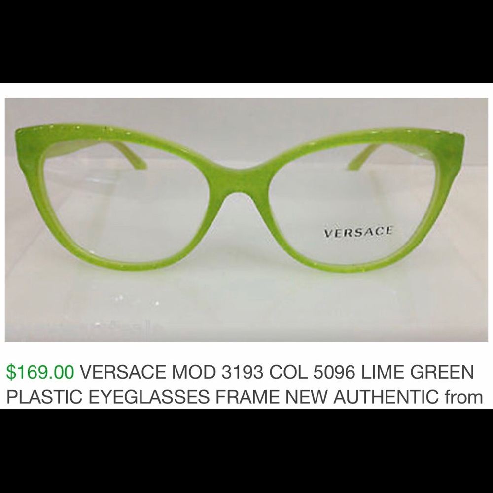 NIB  Versace Glitter Frames w/ Demo Lenses